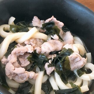 麺つゆで簡単肉うどん